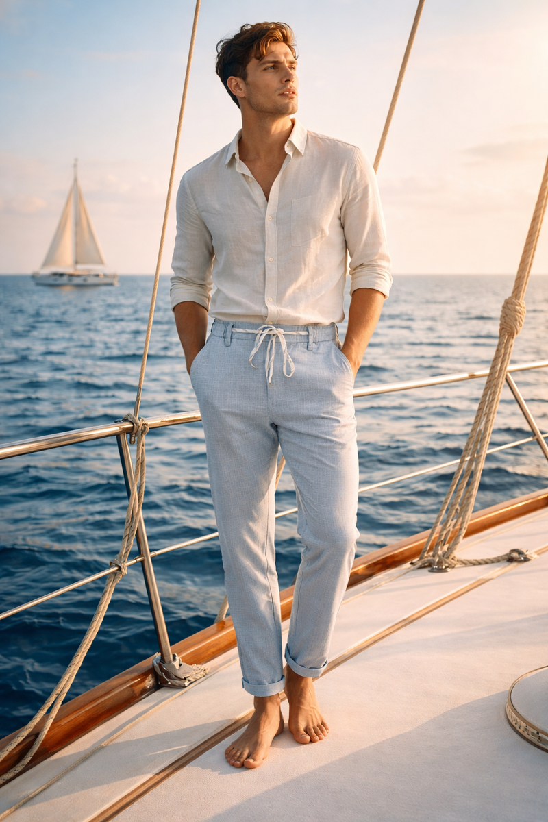 Comfort Fit Men's Linen Blend Lower