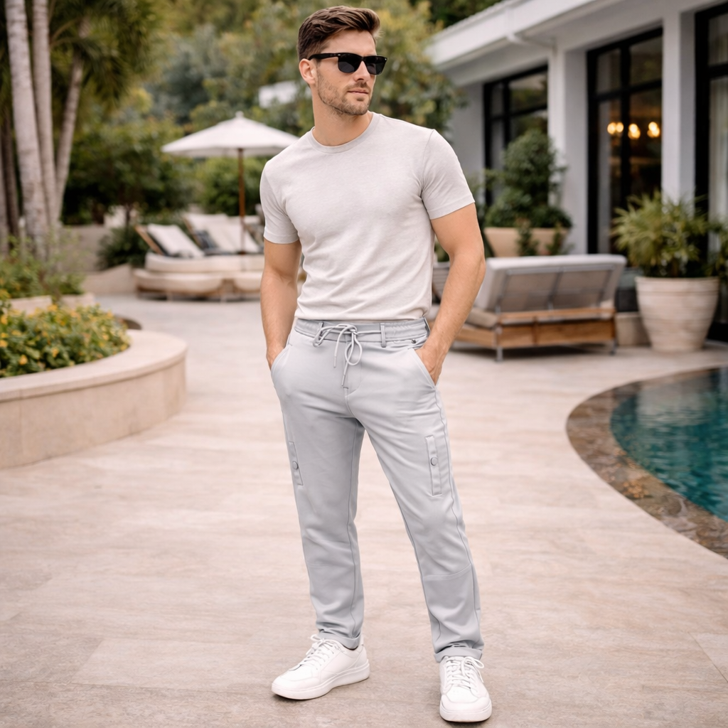 Relaxed Fit joggers with 4-Way Ultra-Stretch Lycra.